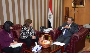 استقبال أشرف سالمان وزير الاستثمار لرئيس مجلس الأعمال المصري الهندي